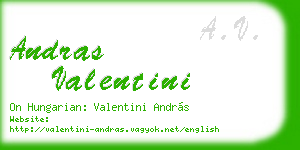 andras valentini business card